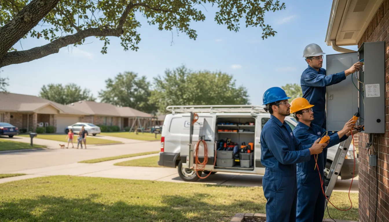 Certified electrician providing emergency electrical services in Woodway, TX